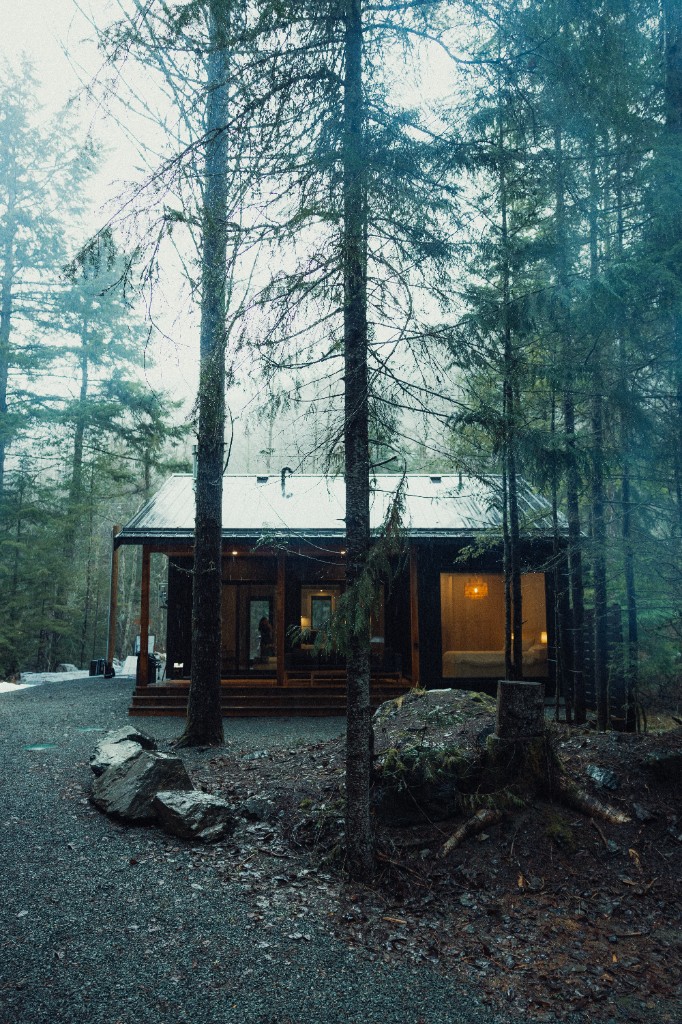 Cabin nestled in the BC forest